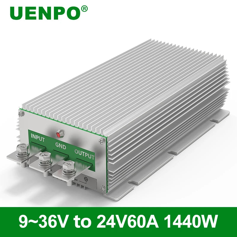 UENPO Wide Voltage Input 9-36V to 12V28V13.8V24V50A60A Voltage Regulator 30-60V to 36V DC Power Converter Inverter Transformer
