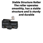 Micro Limit Switch CNTD CM‑1704 CM‑1704N Short Roller Lever 15A 250VAC 1NO1NC Plastic Housing Travel Switch for Machine Tool Ind