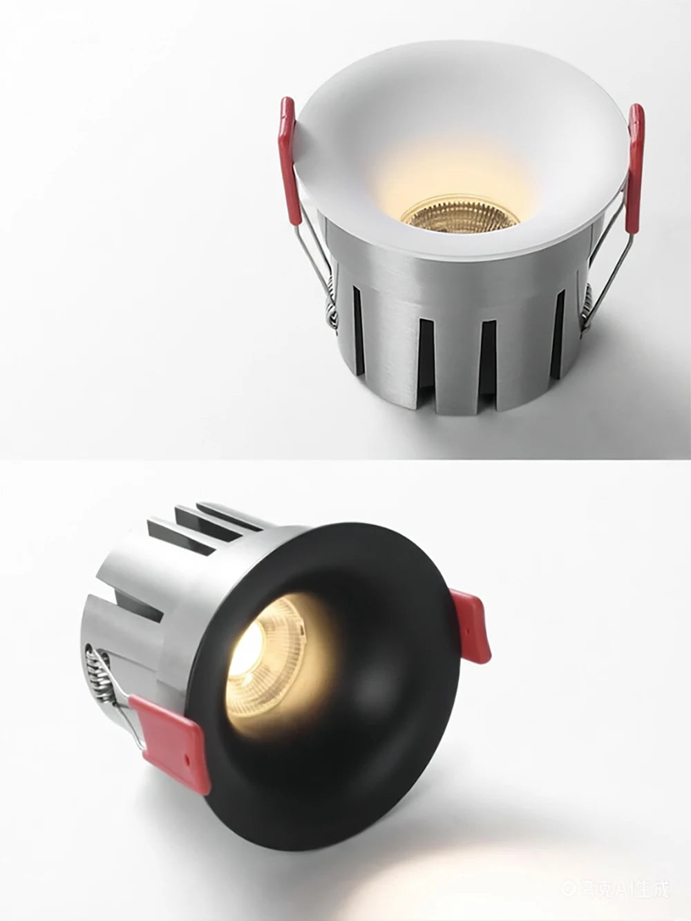 Recessed Curved Seamless LED Ceiling Light 3CCT/ Tuya BLE/ Zigbee/ Matter/ All Aluminum LED Spot Downlight