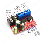1-10Pcs H Bridge Remote Control 5A 3V-14V Dual DC Motor Drive Module Voltage Reverse PWM Speed Regulation Double Super L298N 5AD