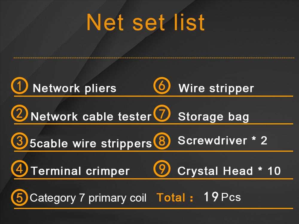 Stripping Crimping Pliers Network Cable Clamp Pliers+Professional Network Cable Tester RJ45 RJ11 RJ12 CAT5 UTP LAN Hand Tool Set