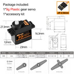 1/5pcs DSpower 9g 12g Metal/plastic Gear Mini Micro Servo Motor for RC Plane SG90 MG90S Helicopter Drone Fixed-Wing Car Robot