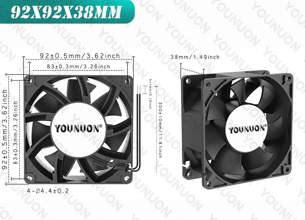 EC Axial Fan 60mm 80mm 90mm 120mm Ball Brushless Fan Cooler AC 110V 120V 220V 230V 240V Computer Case Fan 6025 8025 9225 12038