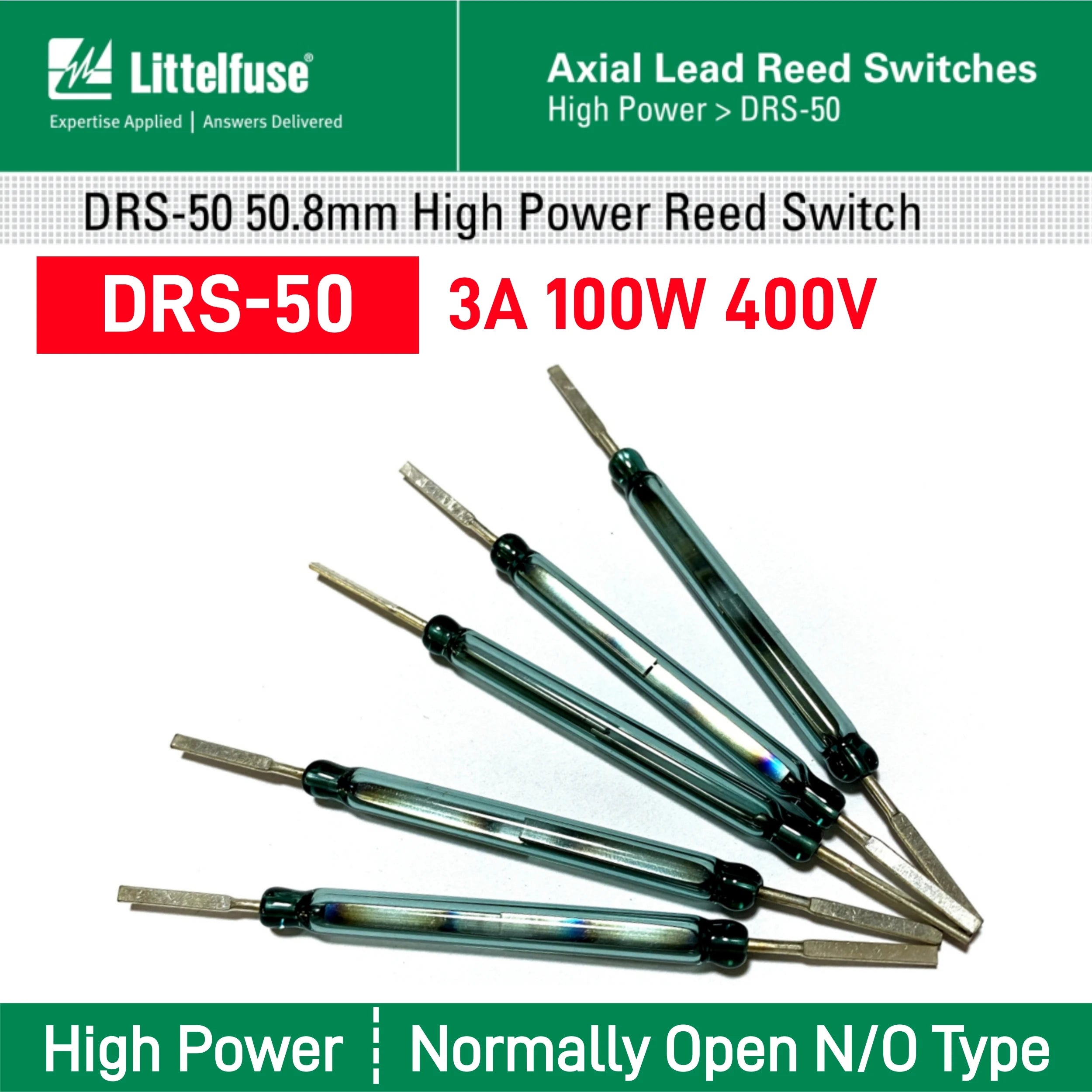 2/5/10PCS High Power Voltage DRS-50 Reed Switches 3A 100W 400V Normally Open N/O 5*50MM Magnetic Contact Switch Induction Sensor