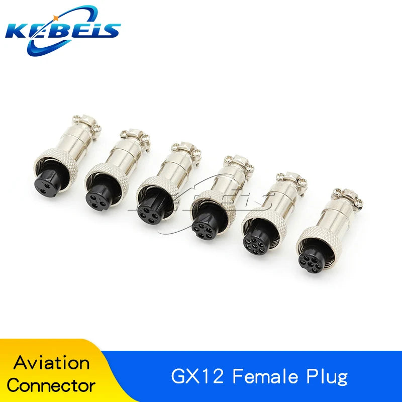 2Set GX12 GX16 GX20 2/3/4/5/6/7/8/9/10 Pin Male Female Butting Wire Cable Circular Aviation Socket Plug Panel Connector