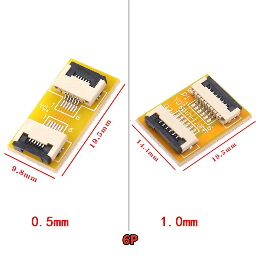 FPC Extension Board FFC Flexible Ribbon Cable Adapter Board 1.0/0.5mm Spacing Flat Wire 4P/8P/10P/20P/40P-60P for Electronics
