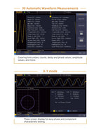 Owon SDS210S 2CH 100-200MHz 1GS/s 14Bit 25MHz FFT Scope Digital Oscilloscope  with Signal Generator Function