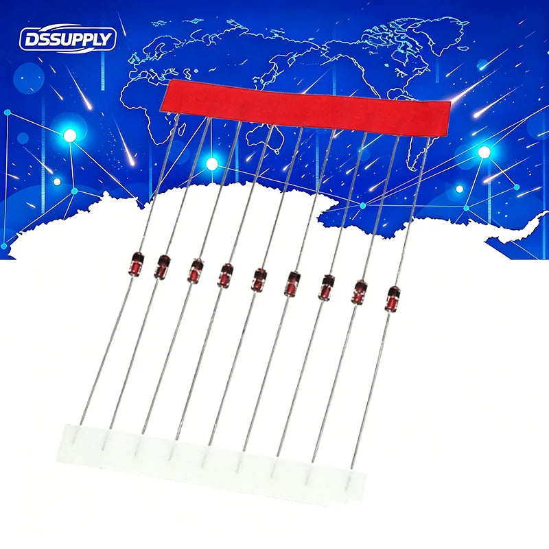 100PCS 1/2W DO-35 0.5W Zener Diode 5V/12V BZX55C5V1 BZX55C12V DO35