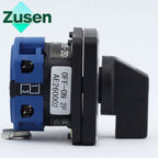 Zusen LW26-20 On/Off 440V Ui 660V 20A Rotary Cam Switch 2 Position 2 Poles 4 Terminals