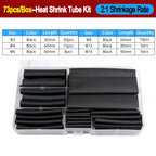 2:1/ 3:1/4:1 Heat Shrink Tube Set 73~900pcs Shrinkage Tubing Kit Cable Repair Protecter Wire Insulation Thermoresistant Sleeving
