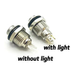 12/16/19/22mm Waterproof Metal Button High Flat head Switch LED Light Momentary Latching 12V 24V 220V Various Colors To Choose