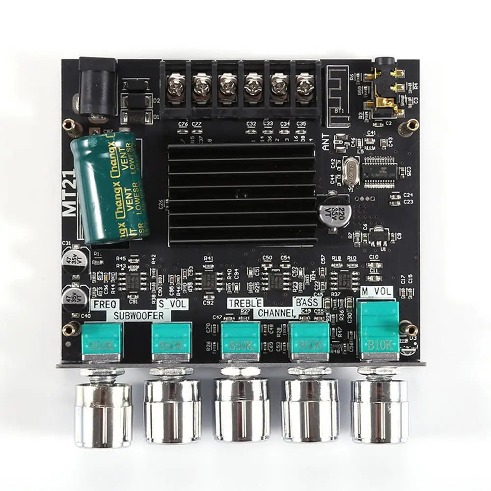 Audio Amplifier Board 2.1 Channel Speaker Amplifier Module 100W Subwoofer AUX Input Portable Wireless Audio Receiver For Store