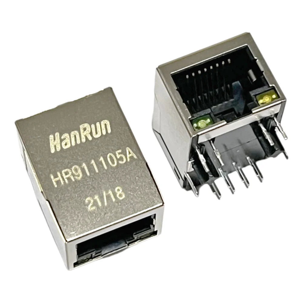 5/10PCS HR911105A Single Port RJ45 Connector With Magnetics Module And LED HR911105