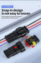 YanXi AMP 1/2/3/4/5/6 Pin Way Waterproof Electrical Auto Connector Male Female Plug with Wire Cable Harness For Car Motorcycle