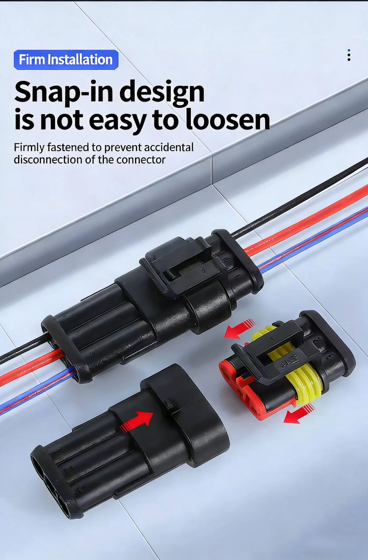 YanXi AMP 1/2/3/4/5/6 Pin Way Waterproof Electrical Auto Connector Male Female Plug with Wire Cable Harness For Car Motorcycle