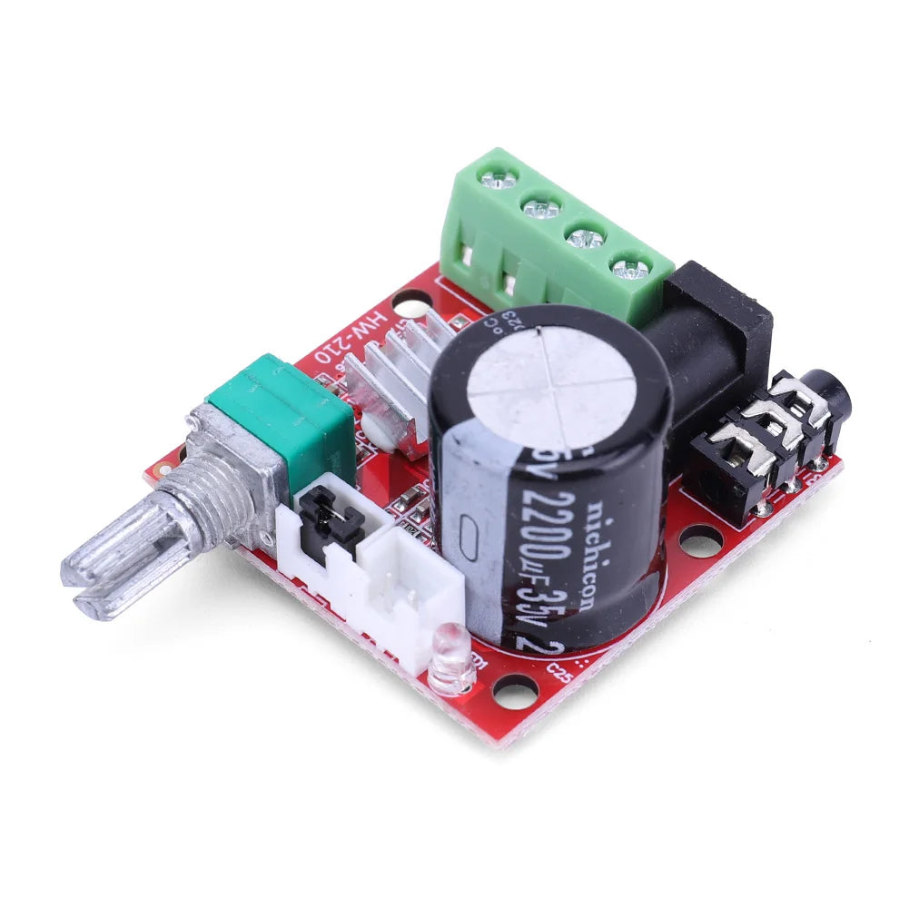 PAM8610 Mini Hi-Fi Audio Stereo Amplifier Board Dual Channel 2x10W Power Amplifier DC 8V-12V D Class 3.5MM Input Jack