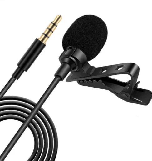 Clearance_MC01 Portable 1.5m Wired Mini Microphone Type C For Phone PC Laptop Metal Clip-on Lavalier USB mic 3.5mm Condenser Mic