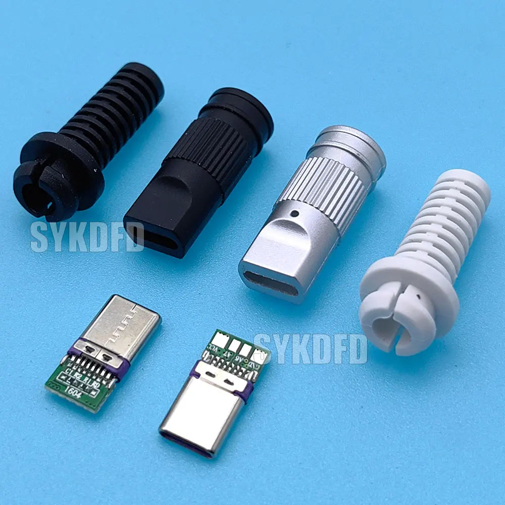 5/10Sets Fast Charging Type-C USB C 5A Connectors Jack 16pin Male Plug Electric Terminals welding DIY Data Cable Accessories