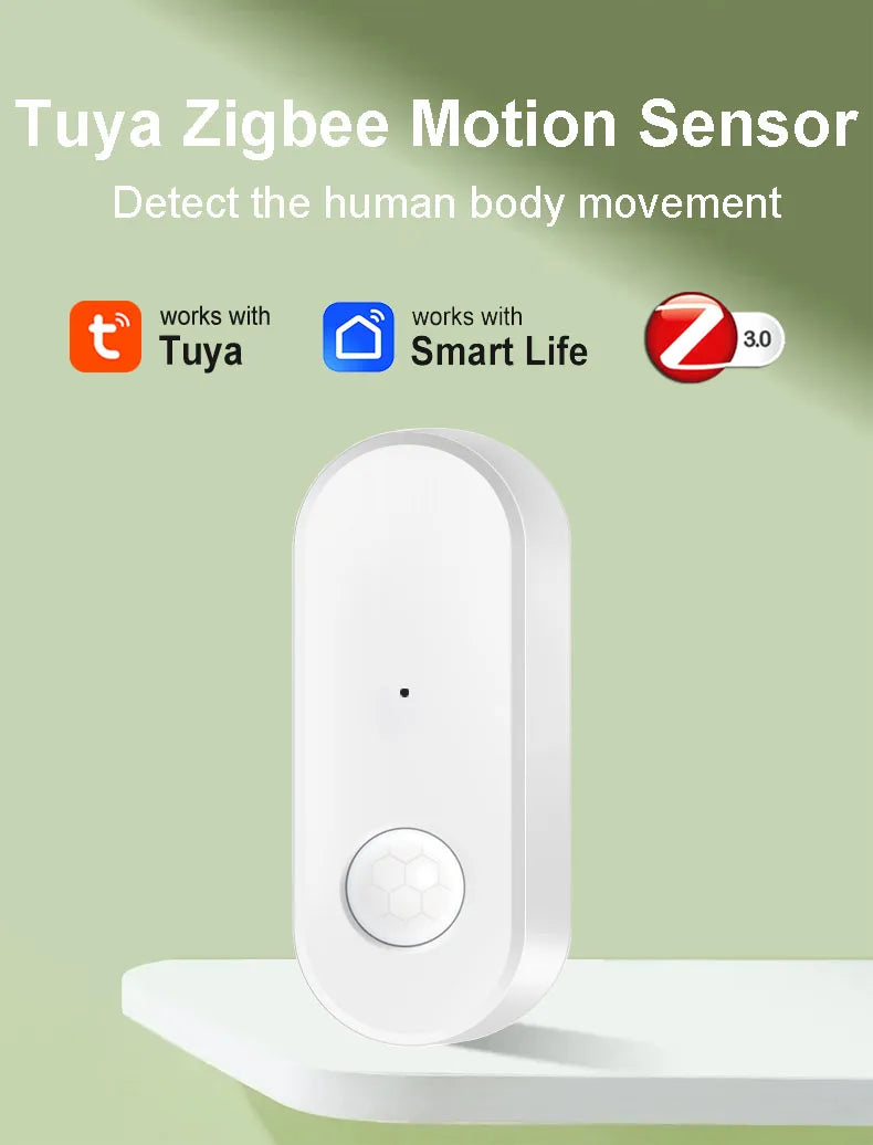 Tuya Zigbee Motion Sensor Smart PIR Infrared Human Motion Detector Security Work With Gateway Smart Life APP Alexa Google Home