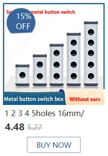1pc 16mm 19mm 22mm Waterproof Metal Latching Emergency STOP Mushroom Push Button Switch Button Switch Knob Rotary Switch