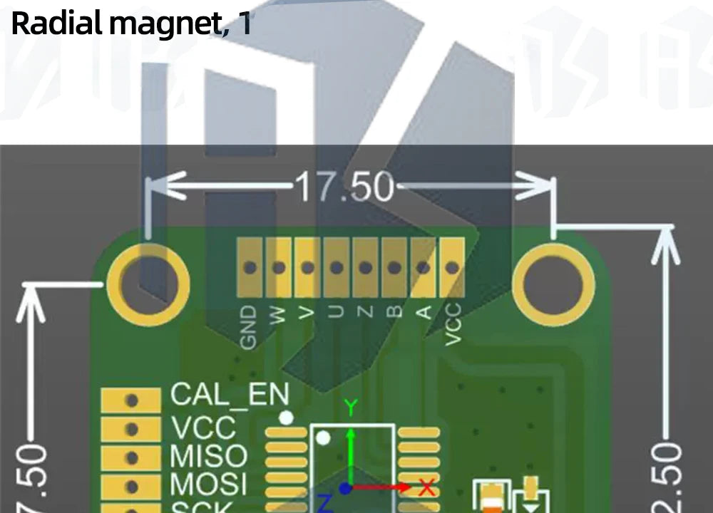 MT6826S High Precision High Speed Magnetic Encoder Magnetic Induction Angle Measurement Sensor Module for arduino