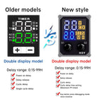 DC12V DC24V AC220V Digital Time Relay Mini Power-on Delay Controller Time Relay Cycle Time Control Delay Device with Base Socket