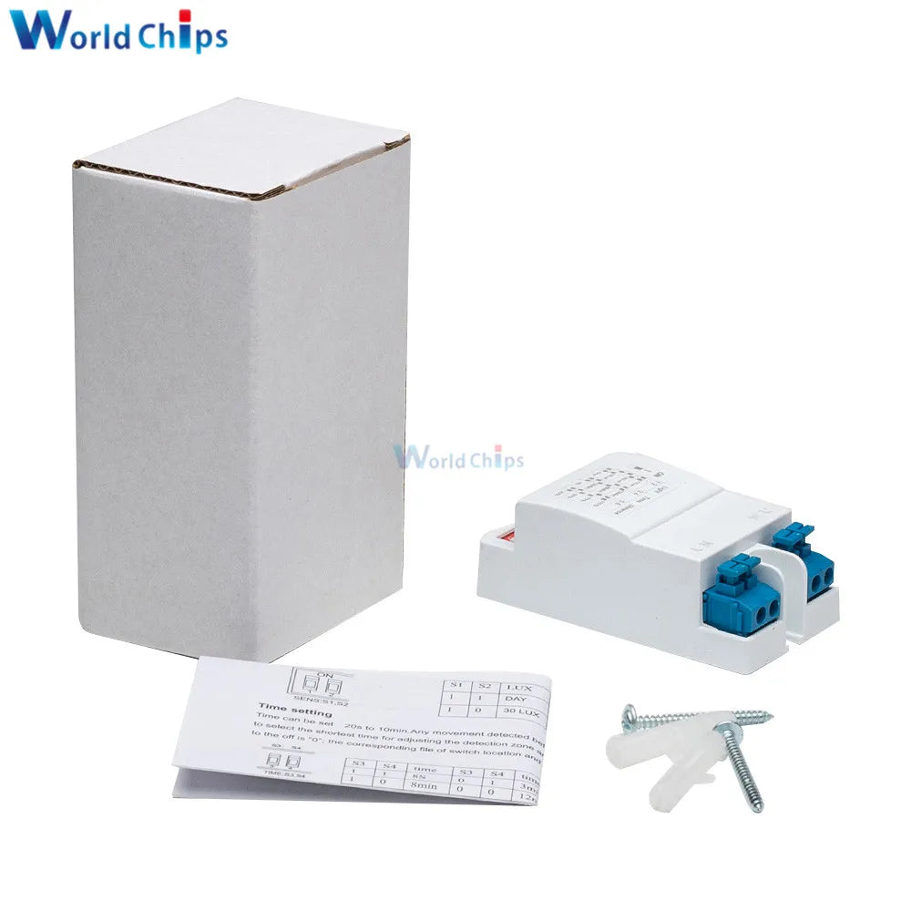 AC220-240V 5.8GHz Microwave Radar Sensor Switch Multi-Adjustment Body Motion Detector High Sensitivity LED Light Sensor Switch