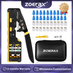 ZoeRax RJ45 Network Tool Kit with CAT6 Crimper Tool,20Pcs CAT6 CAT5 Connectors and Plug Covers,Mini Wire stripper,Blades,