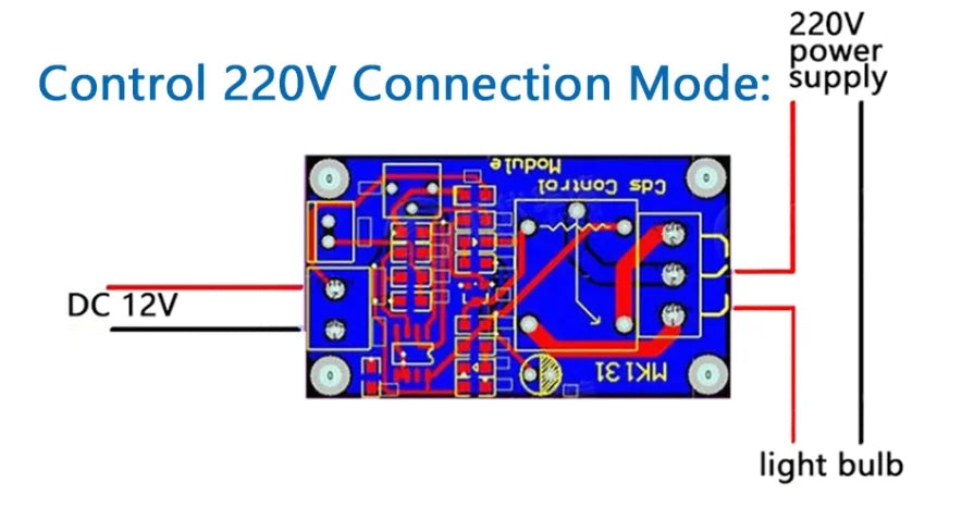 1/3/5/10PCS XH-M131 DC 5V 12V 24V Light Control Switch LDR Photoresistor Relay Module 10A Automatic Light Sensor