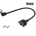 90/180/270 Degree Right Angle RJ45 Male to Female Cat5/6 Ethernet LAN Extension Adapter Cable  Screw panel mount Ethernet 30cm