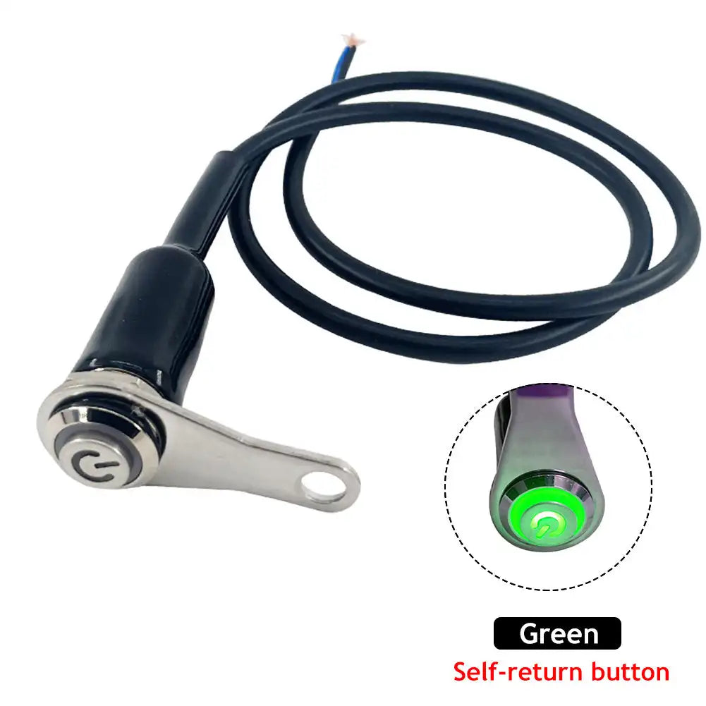 LED Motorcycle Switch ON+OFF Handlebar Mount Aluminum Alloy Waterproof 12V Fog Light Lamps Motorbike Horn Push Button Switch