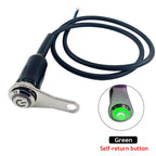 LED Motorcycle Switch ON+OFF Handlebar Mount Aluminum Alloy Waterproof 12V Fog Light Lamps Motorbike Horn Push Button Switch