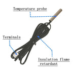 TZW 20CM 30CM 40CM 50CM 1M 2M 3M 5M 10M NTC Thermistor Temperature Sensor Waterproof Probe Wire 10K 1% 3950 W1209 W1401 Cable
