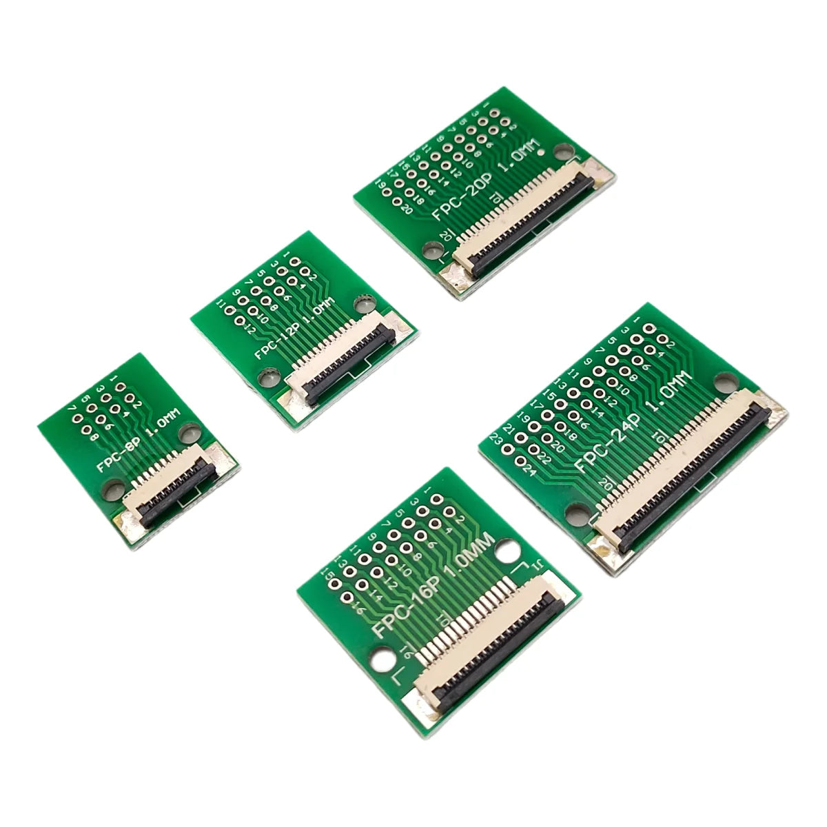 1Pc FPC FFC 1.0mm to 2.54mm DIP Adapter SMT to Through Hole PCB Connector 4/6/8/10/12/14/16/20/24/30Pin Flat Cable Converter