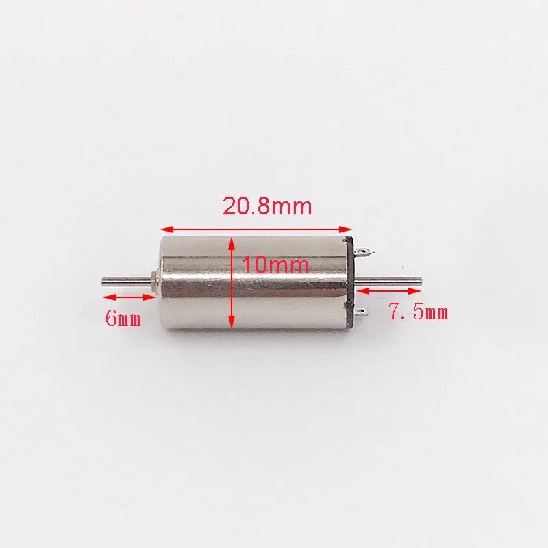 1PC DC 12V 816 1020 1215 1524 Coreless Motor Dual Shaft High Speed for Rail Train