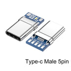MICRO Type-C 5Pin USB To DIP PCB Converter Adapter 90 Degree Right Angle Breakout Board Repair Welding Socket Connector Port
