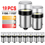 2/4/6/8/10 PCS 1000LM 1156 BA15S 1157 BATY15D P21W P21/5W LED Bulbs 12V 3030-10SMD 6500K White Amber Red Car Turn Signal Lights