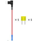 Micro2 Add a Circuit Fuse Tap 12V APT Micro II Automotive Holder Adapter Fuses Taps Connector ATR 12V with 5Pcs 20A Blade Fuse