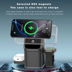 3 in 1 Magnetic Wireless Charger Fast Charger Intelligent Fast Charging for Samsung iPhone 12-16 HUAWEI iWatch AirPods