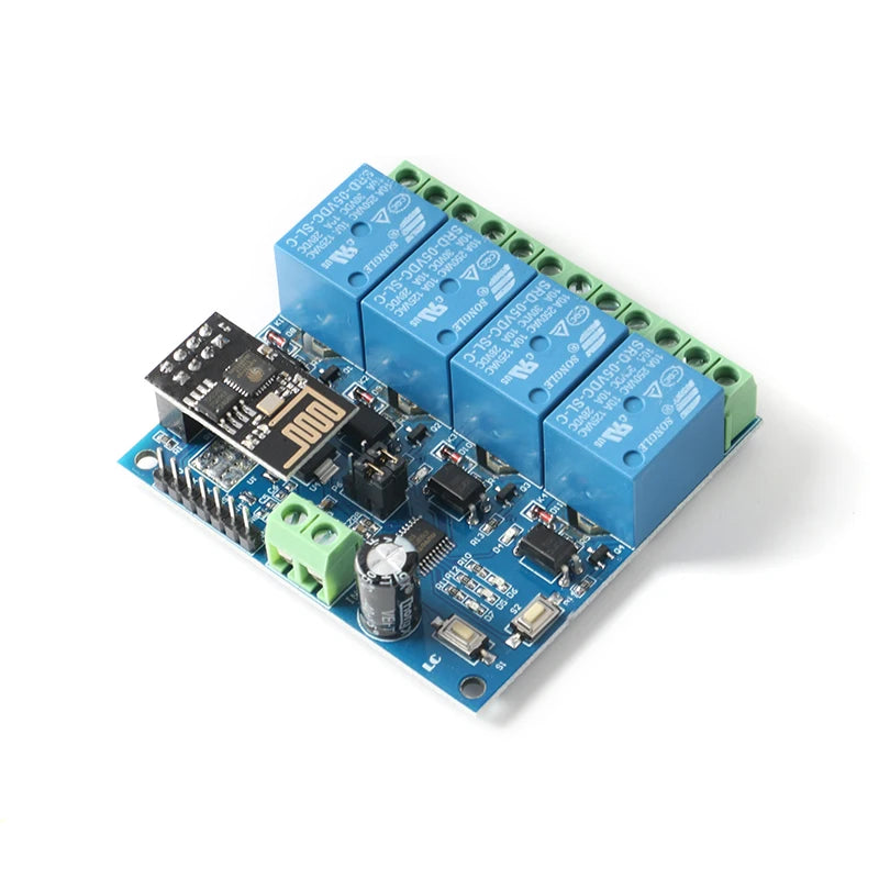 ESP8266 ESP-01 WiFi Relay 1 2 4 Way Channel 5V 12V Things Smart Home Remote Control Switch ESP01 Wireless Module Phone APP