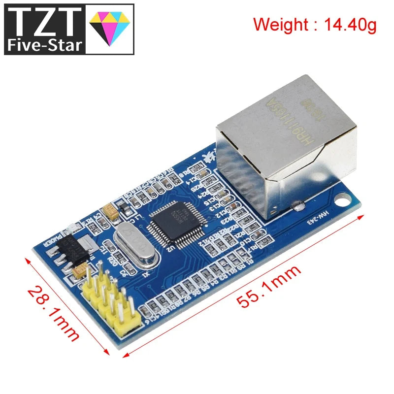 GREATZT 1/2PCS W5500 Ethernet network module hardware TCP / IP 51 / STM32 microcontroller program over W5100