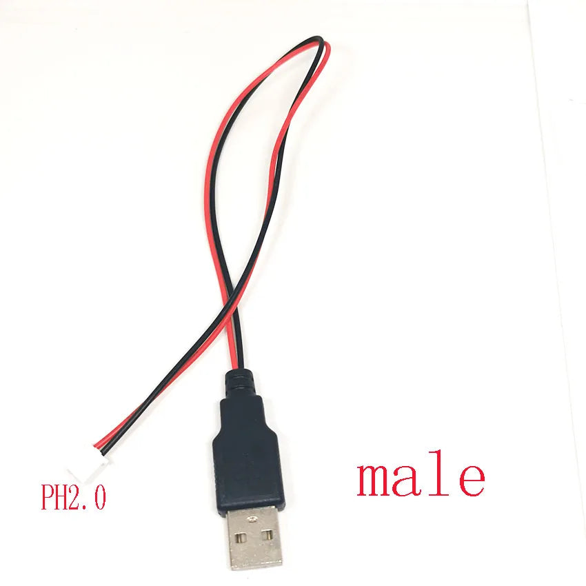 0.3m 5V USB Power Supply Cable 2 Pin USB 2.0 A Female Male 4 Pin Wire Jack Charger Charging Cord Extension Connector DIY