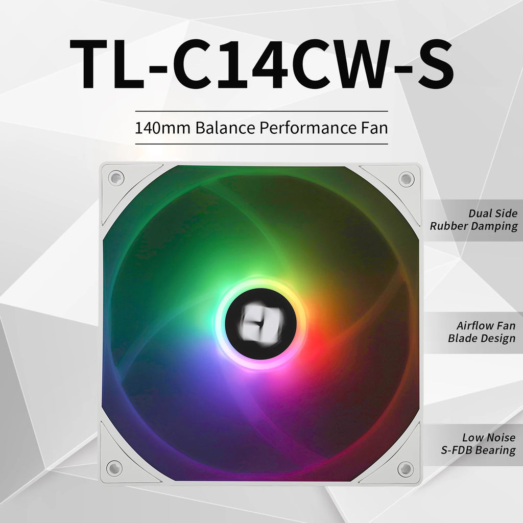 Thermalright 140mm Case Fan TL-C14/C14C/C14C-S/C14CW/C14CW-S CPU Cooling Fan ARGB 140mm Balance Fan Balance Performance Fan
