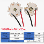 1-5PCS 3535 IR Laser Infrared Vcsel Lamp Beads 3W 808nmnm 850nm 940nm 980nm 1064nm LED Diodes Sensing Monitoring Night Vision