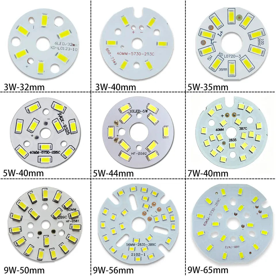 Brightness SMD5730 Light Board 3W 5W 7W 9W 12W 15W 18W 24W 30W 36W Lamp Panel PCB With LED For DIY Ceiling Light LED Bulb Light