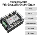 Three Phase AC Voltage Regulating Module Power Regulator Thyristor 380V Solid State Relay Dimming 25A-400A Potentiometer Control