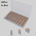 50/55/60Pcs Quick Lever Wire Connectors,Fast Wiring Push in Lever Connectors Electrical Wiring Terminal Block with Storage Box
