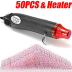 50-1000PCS Heat Shrink Butt AWG22-18 Red Solder Insulated Waterproof Electrical Splice Wire Connectors with Hot Air Gun Us/Eu