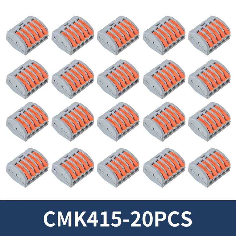10/20Pcs Quick Push in Lever Wire Connector Splicing Compact Terminal 2 3 4 5 Ports Fast and Stable Connection Easy Installation