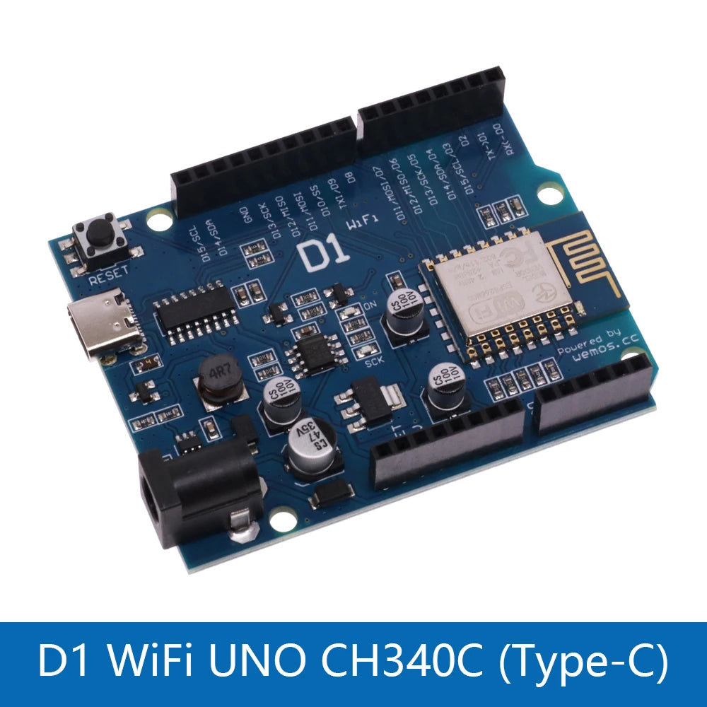 ESP-12E WeMos D1 R2 UNO R3 CH340 CH340G WiFi Development Board Based ESP8266 Shield Smart Electronic For Arduino Compatible IDE